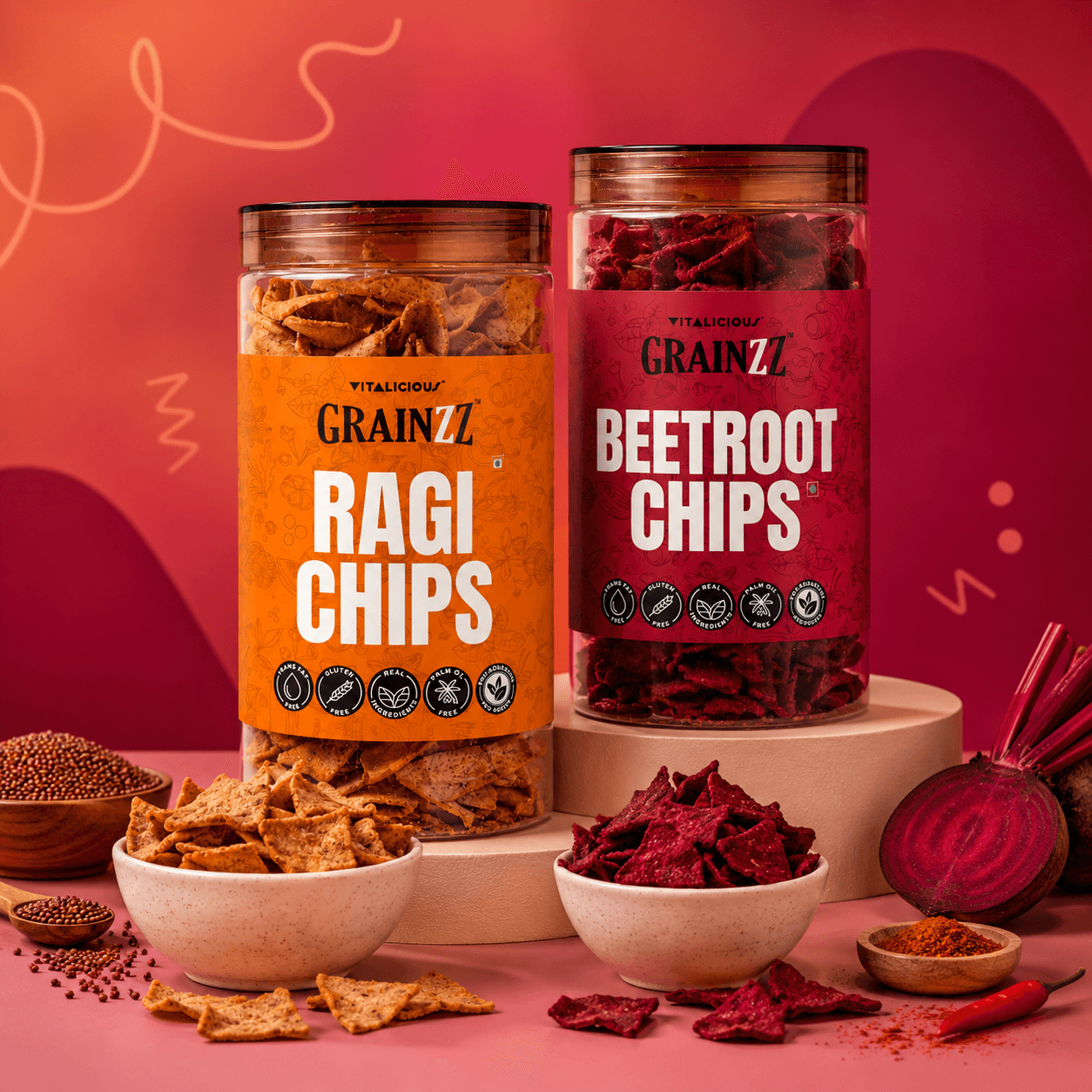 Ragi & Beetroot Chips - Healthy Combo