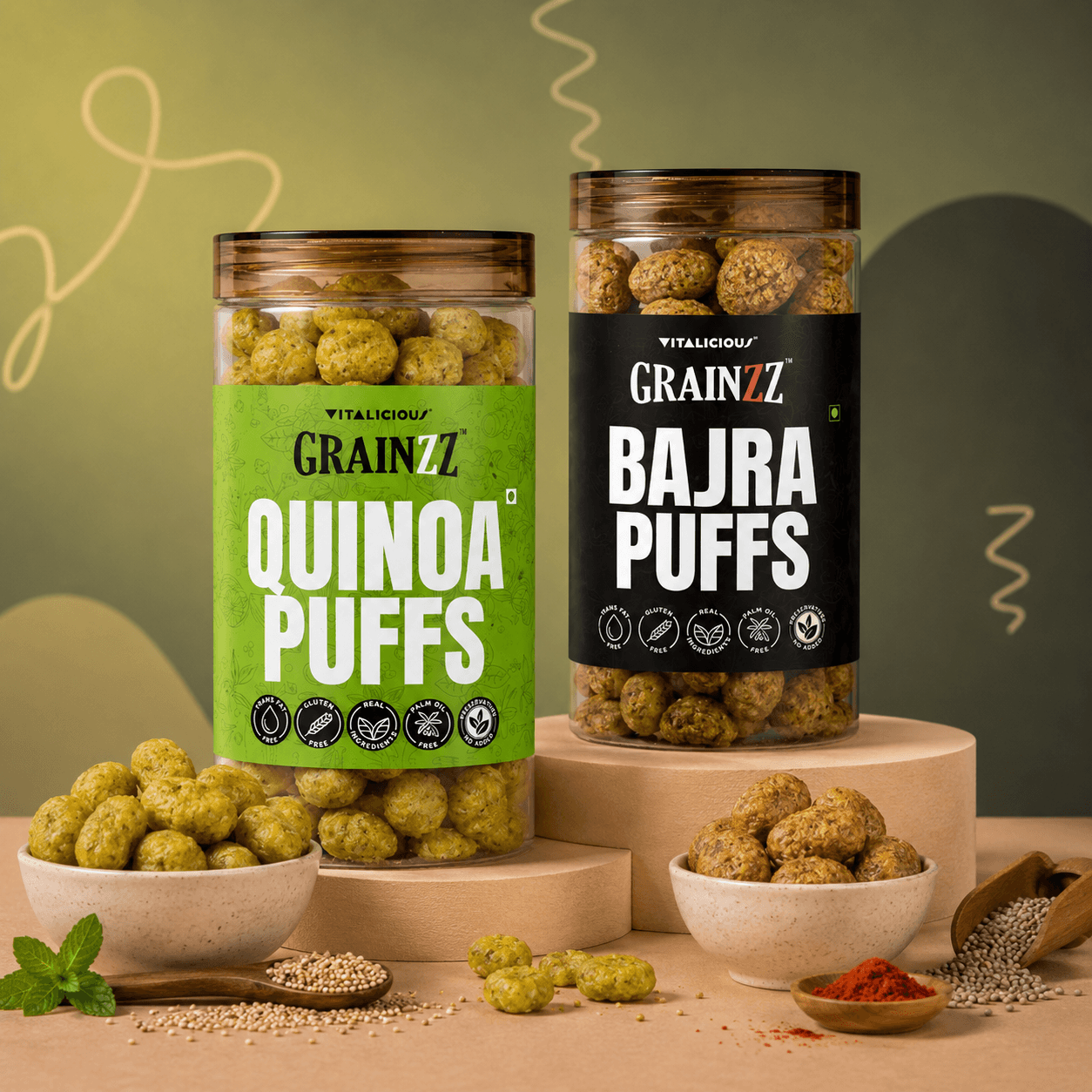 Grainzz Bajra & Quinoa Puffs Combo