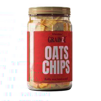 Grainzz Oats Chips – Peri Peri | High-Fibre | No Palm Oil | Baked Crunch | 150g Jar